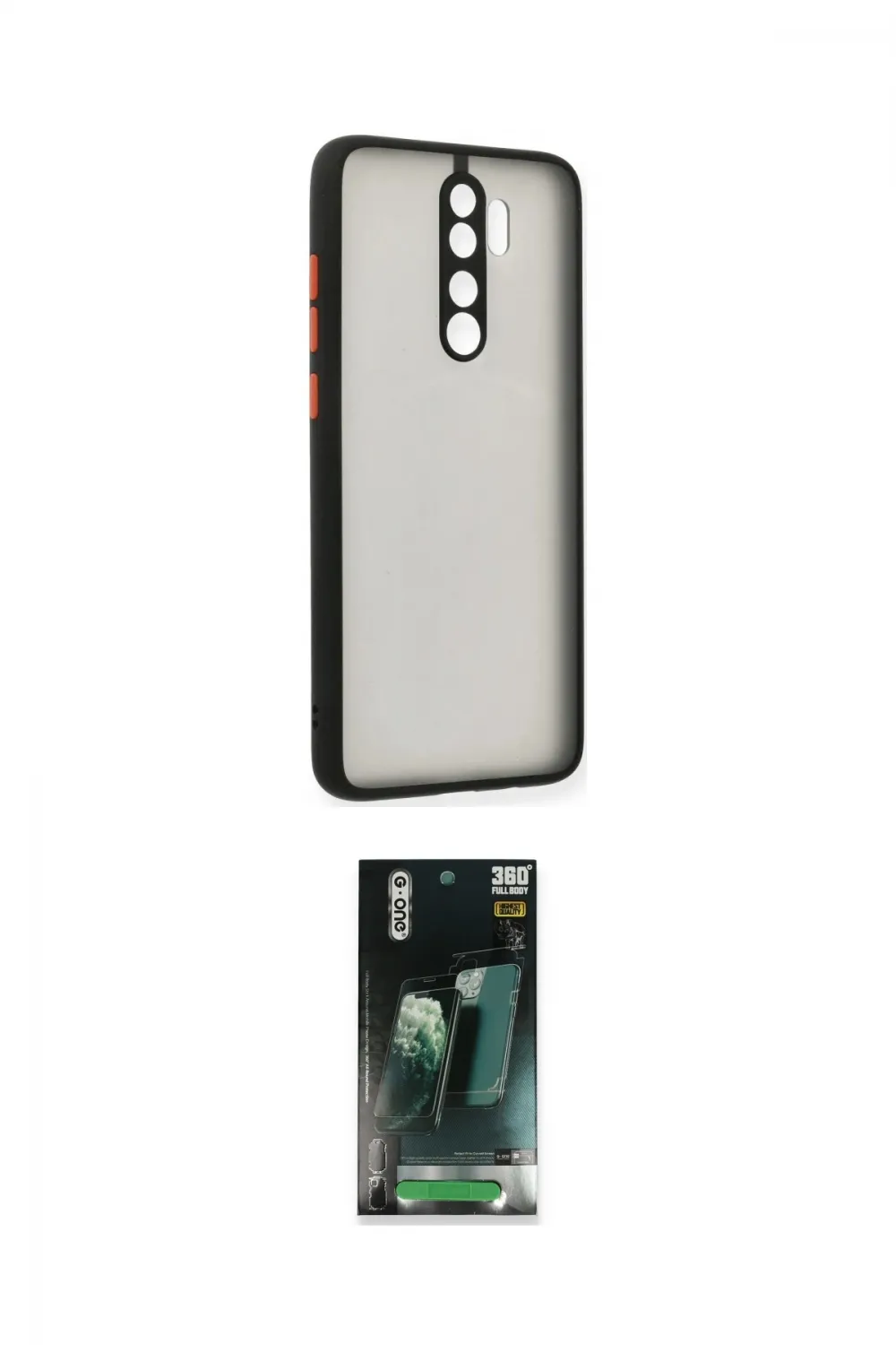 ieg™ Redmi Note 8 Pro Kılıf Ahenk Çizgi Serisi - Şeffaf 360 Full Body Arka Koruyucu