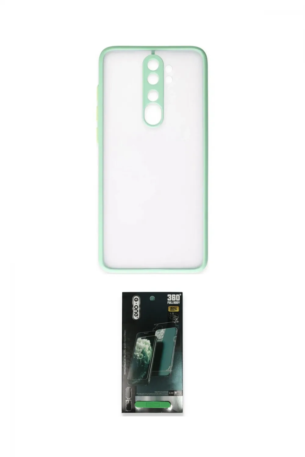 ieg™ Redmi Note 8 Pro Kılıf Ahenk Çizgi Serisi - Şeffaf 360 Full Body Arka Koruyucu
