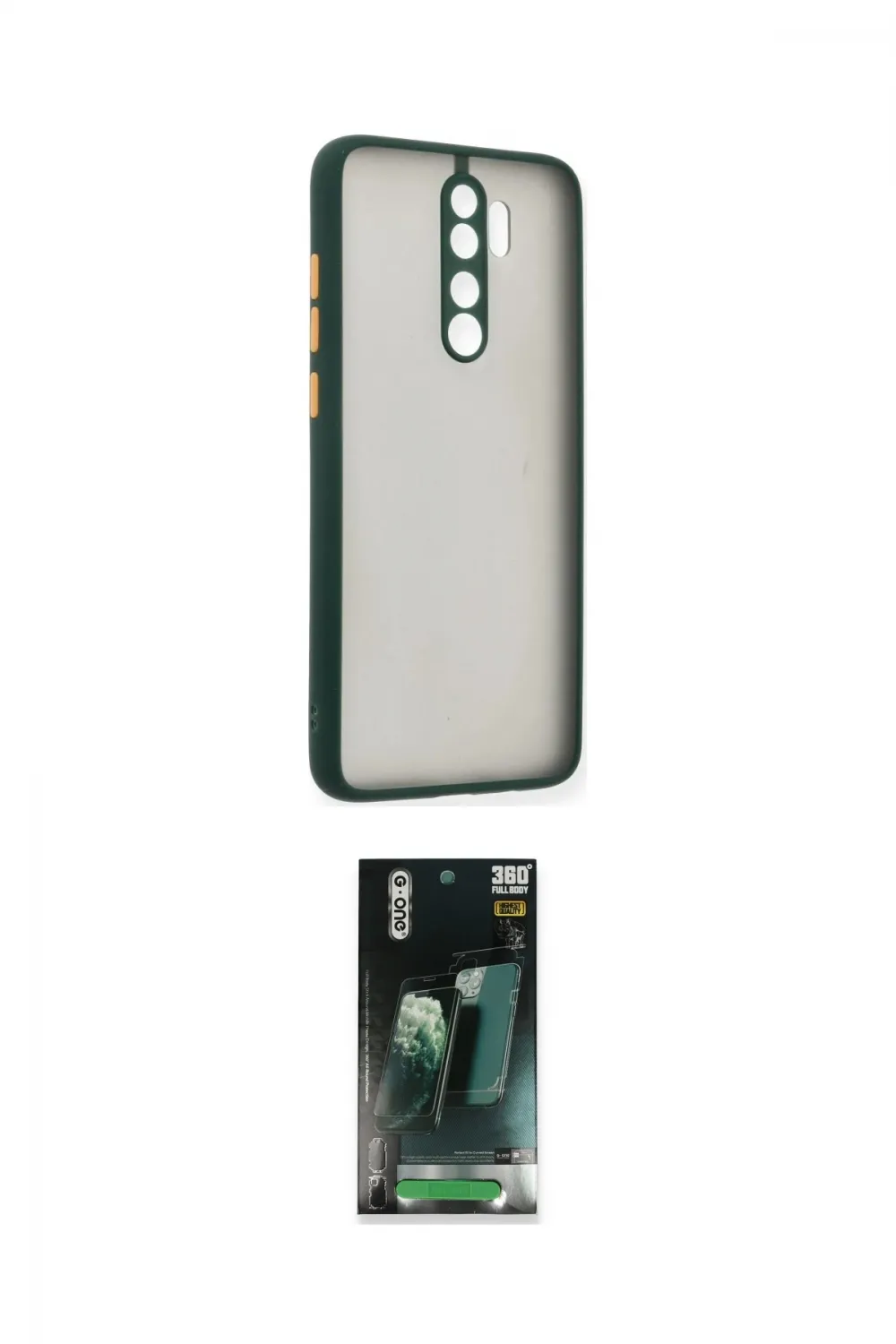 ieg™ Redmi Note 8 Pro Kılıf Ahenk Çizgi Serisi - Şeffaf 360 Full Body Arka Koruyucu
