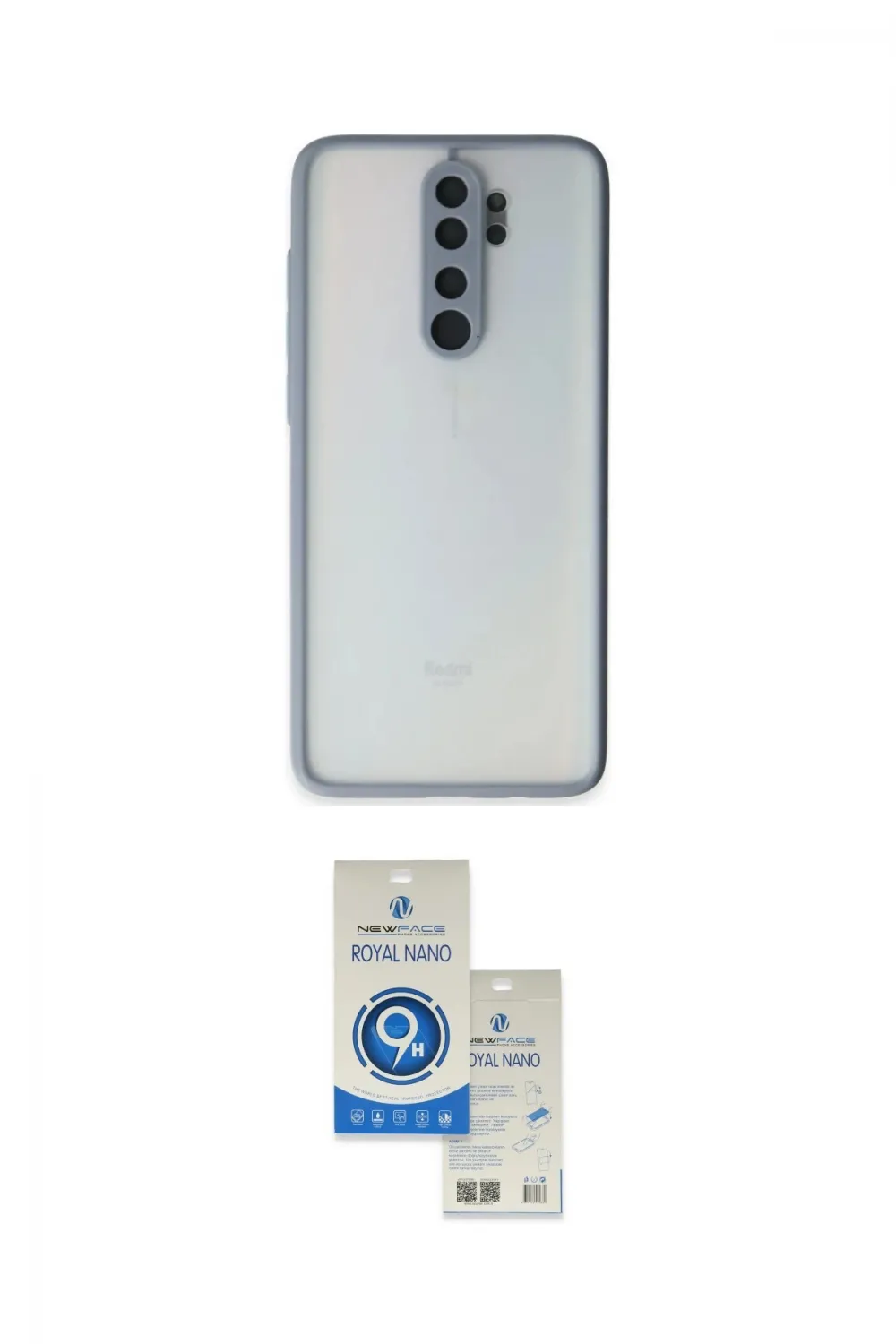 ieg™ Redmi Note 8 Pro Kılıf Ahenk Çizgi Serisi - Şeffaf Royal Nano Ekran Koruyucu