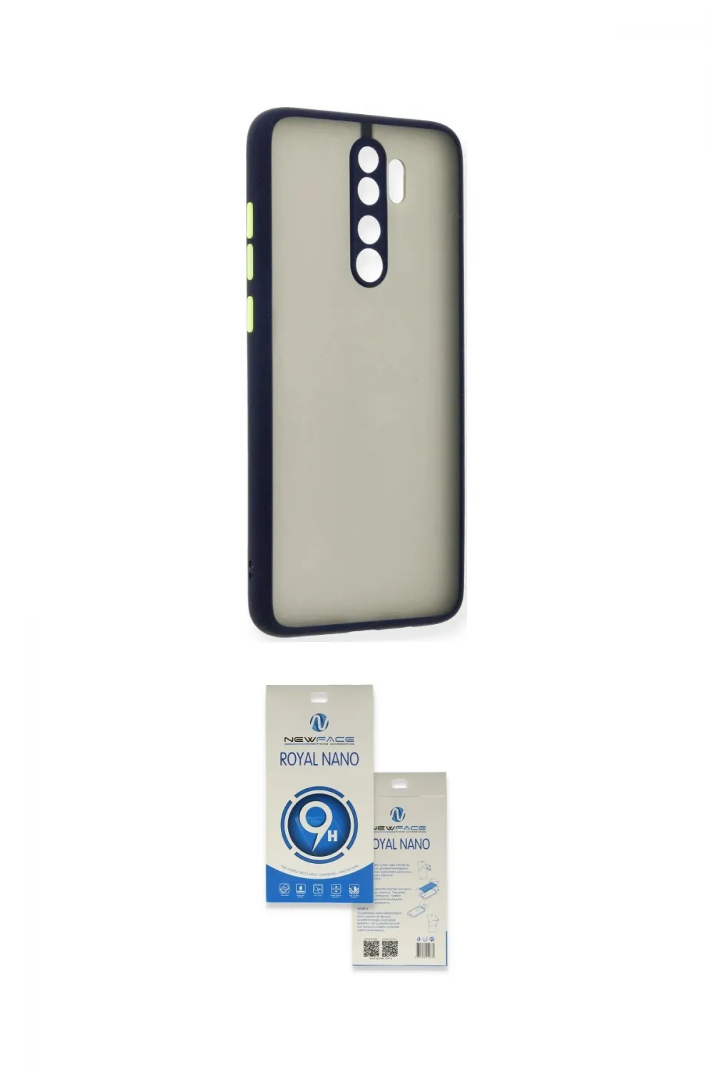 ieg™ Redmi Note 8 Pro Kılıf Ahenk Çizgi Serisi - Şeffaf Royal Nano Ekran Koruyucu