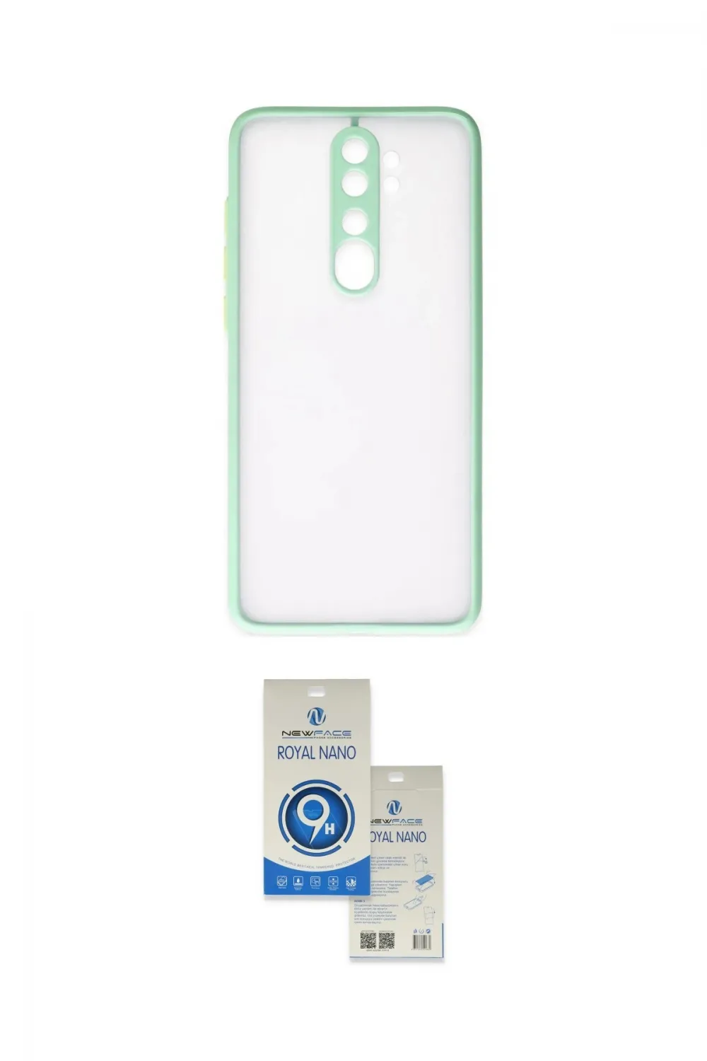 ieg™ Redmi Note 8 Pro Kılıf Ahenk Çizgi Serisi - Şeffaf Royal Nano Ekran Koruyucu