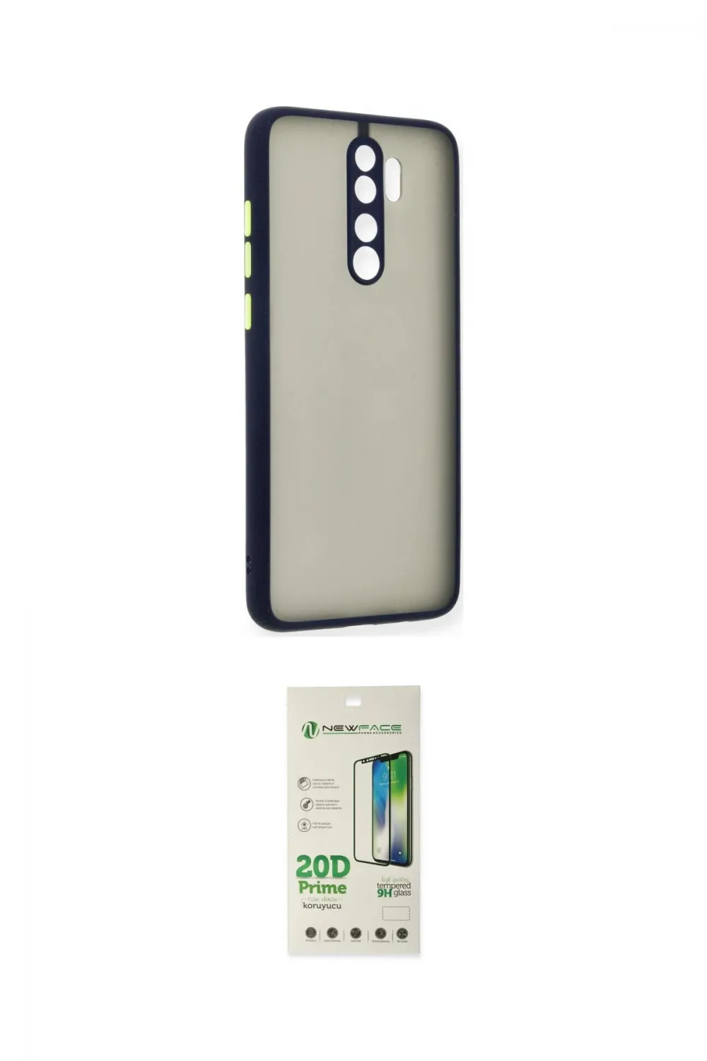 ieg™ Redmi Note 8 Pro Kılıf Ahenk Çizgi Serisi - Siyah 20D Premium Cam Ekran Koruyucu