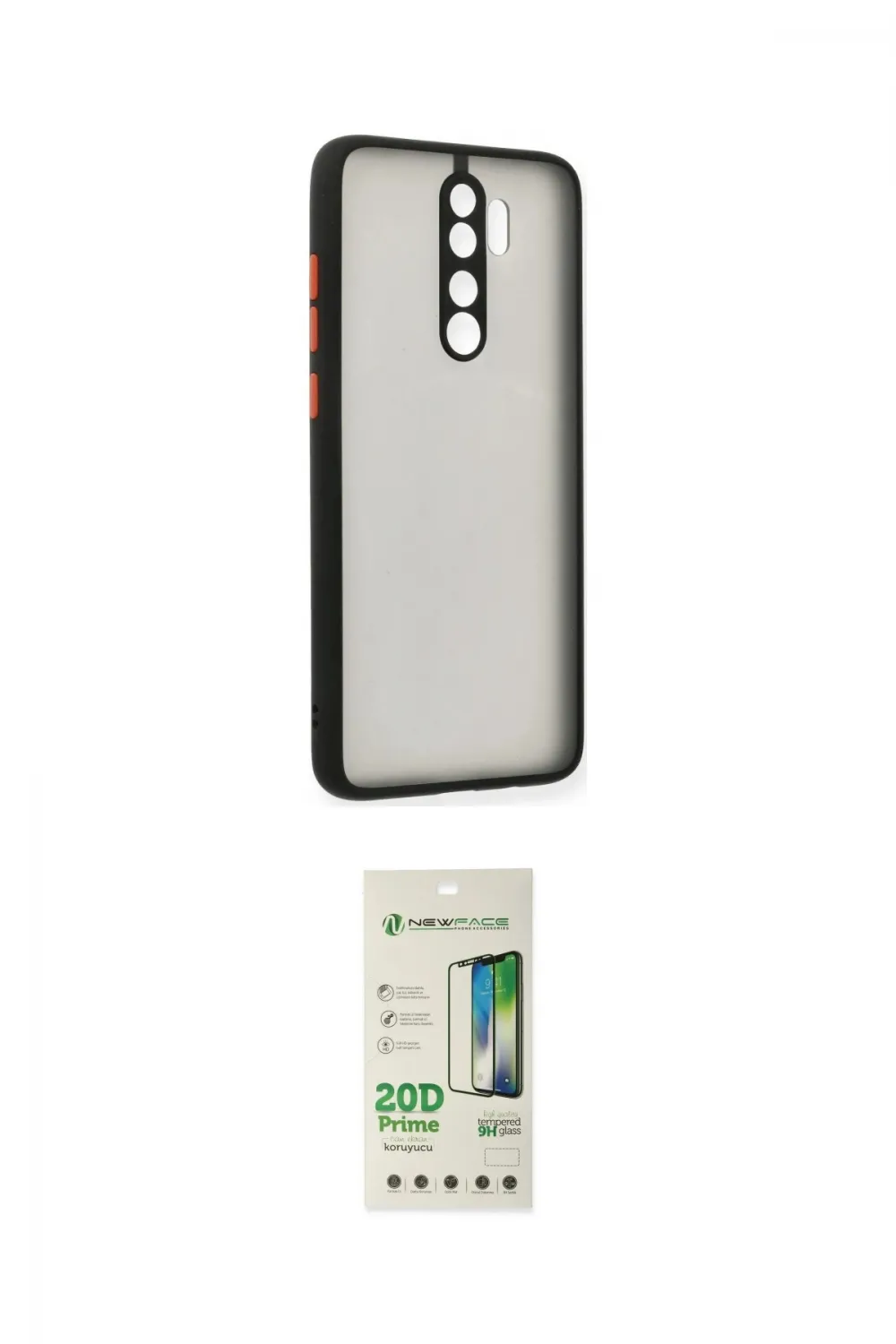 ieg™ Redmi Note 8 Pro Kılıf Ahenk Çizgi Serisi - Siyah 20D Premium Cam Ekran Koruyucu