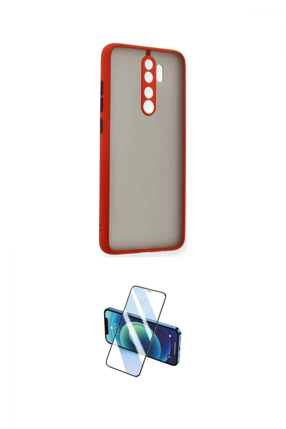 ieg™ Redmi Note 8 Pro Kılıf Ahenk Çizgi Serisi - Siyah 3D Antistatik Cam Ekran Koruyucu