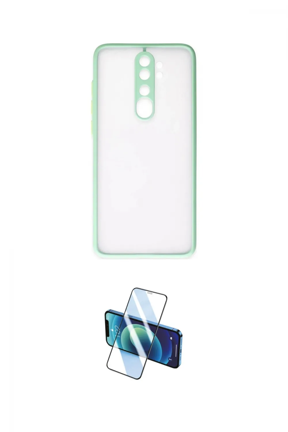 ieg™ Redmi Note 8 Pro Kılıf Ahenk Çizgi Serisi - Siyah 3D Antistatik Cam Ekran Koruyucu