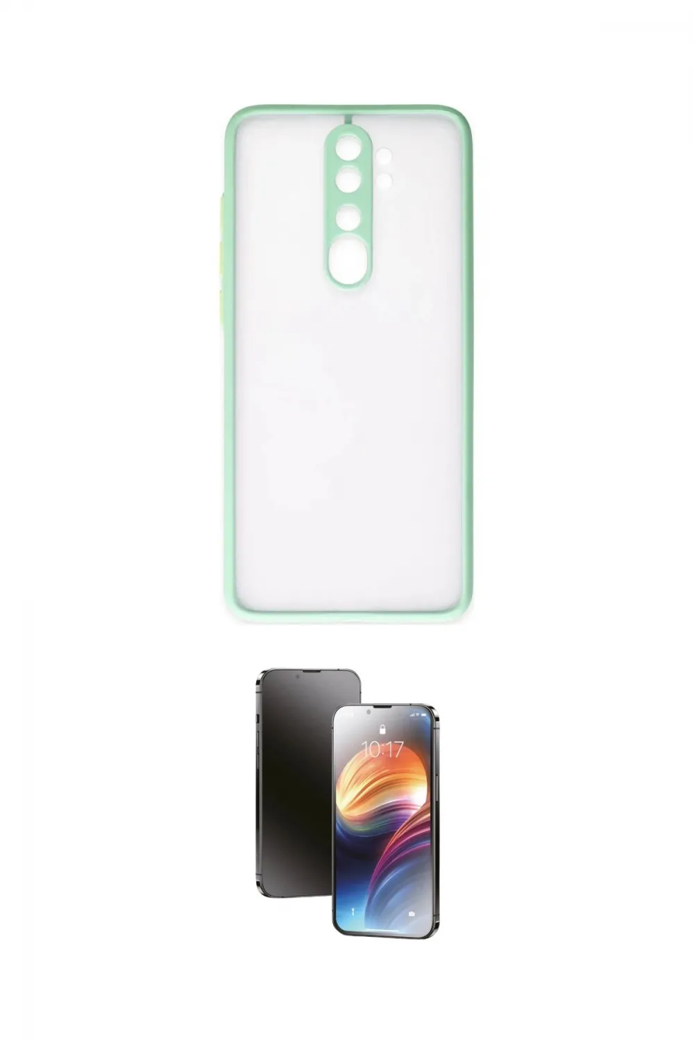 ieg™ Redmi Note 8 Pro Kılıf Ahenk Çizgi Serisi - Siyah 3D Antistatik Mat Seramik Nano Ekran Koruyucu