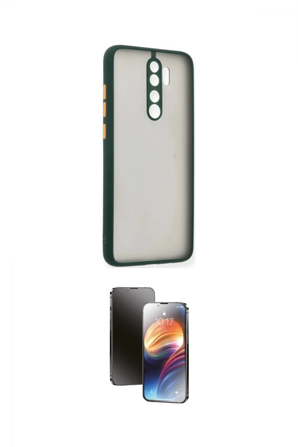 ieg™ Redmi Note 8 Pro Kılıf Ahenk Çizgi Serisi - Siyah 3D Antistatik Mat Seramik Nano Ekran Koruyucu
