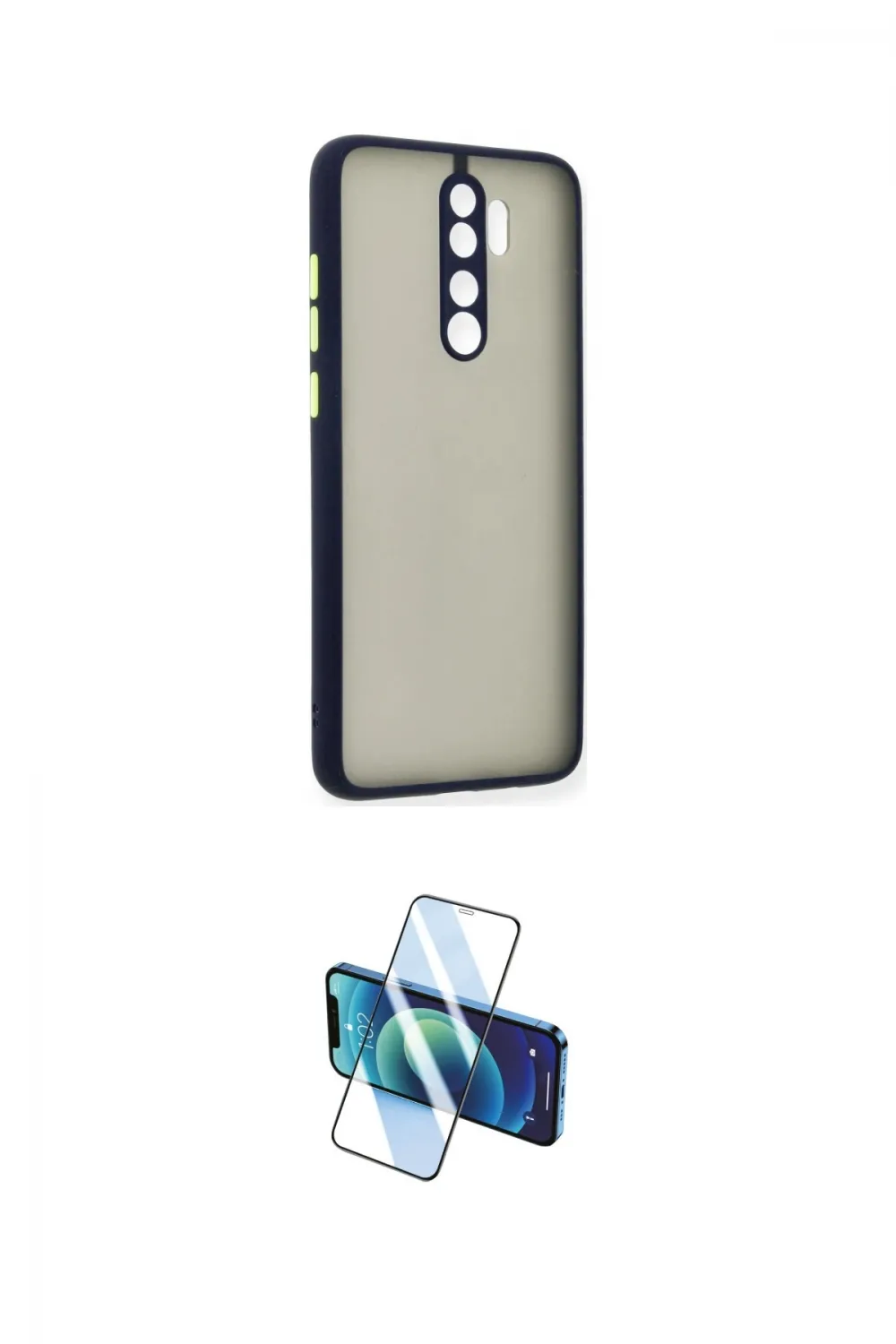 ieg™ Redmi Note 8 Pro Kılıf Ahenk Çizgi Serisi - Siyah 3D Antistatik Seramik Nano Ekran Koruyucu