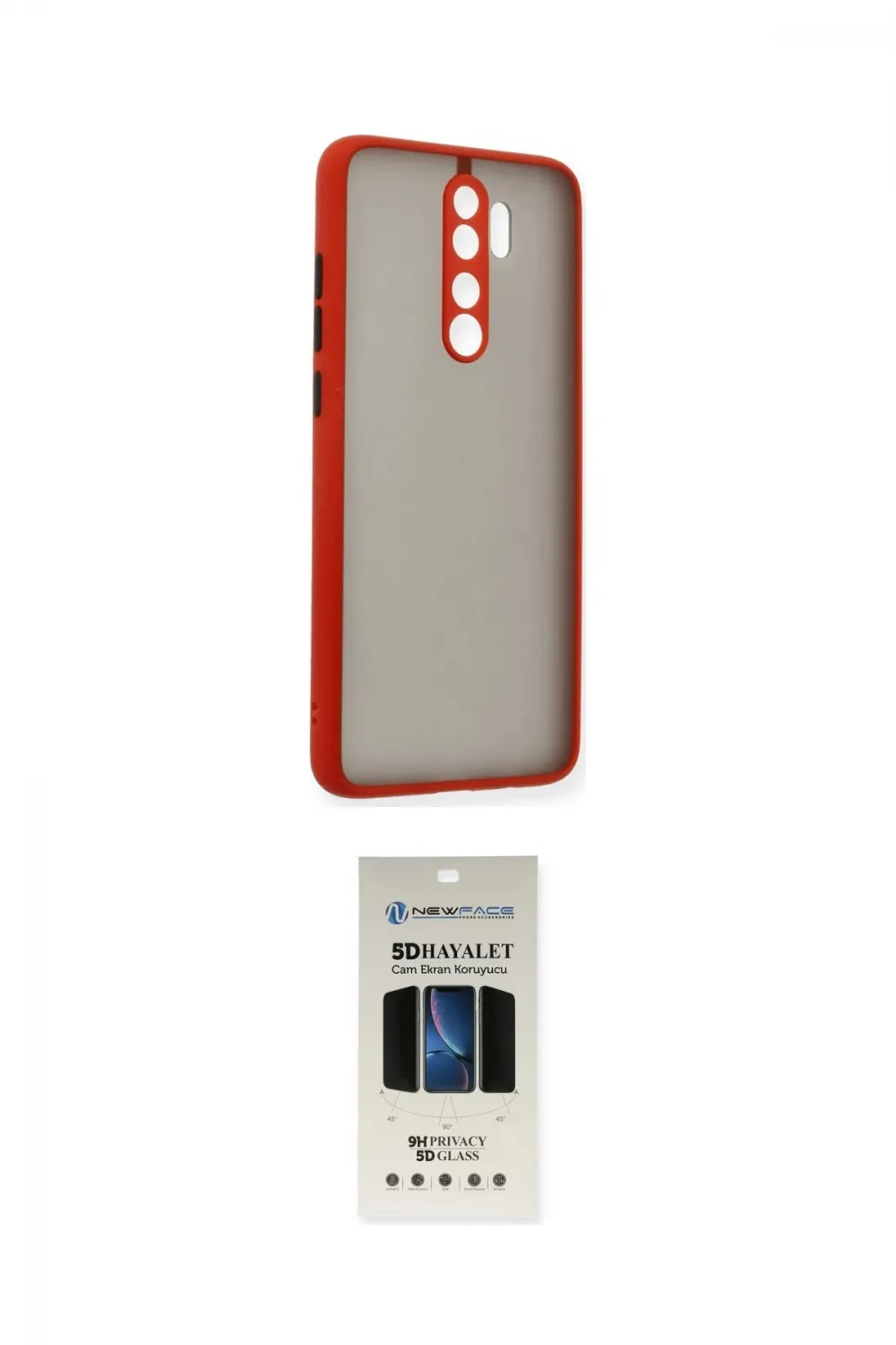 ieg™ Redmi Note 8 Pro Kılıf Ahenk Çizgi Serisi - Siyah 5D Hayalet Cam Ekran Koruyucu