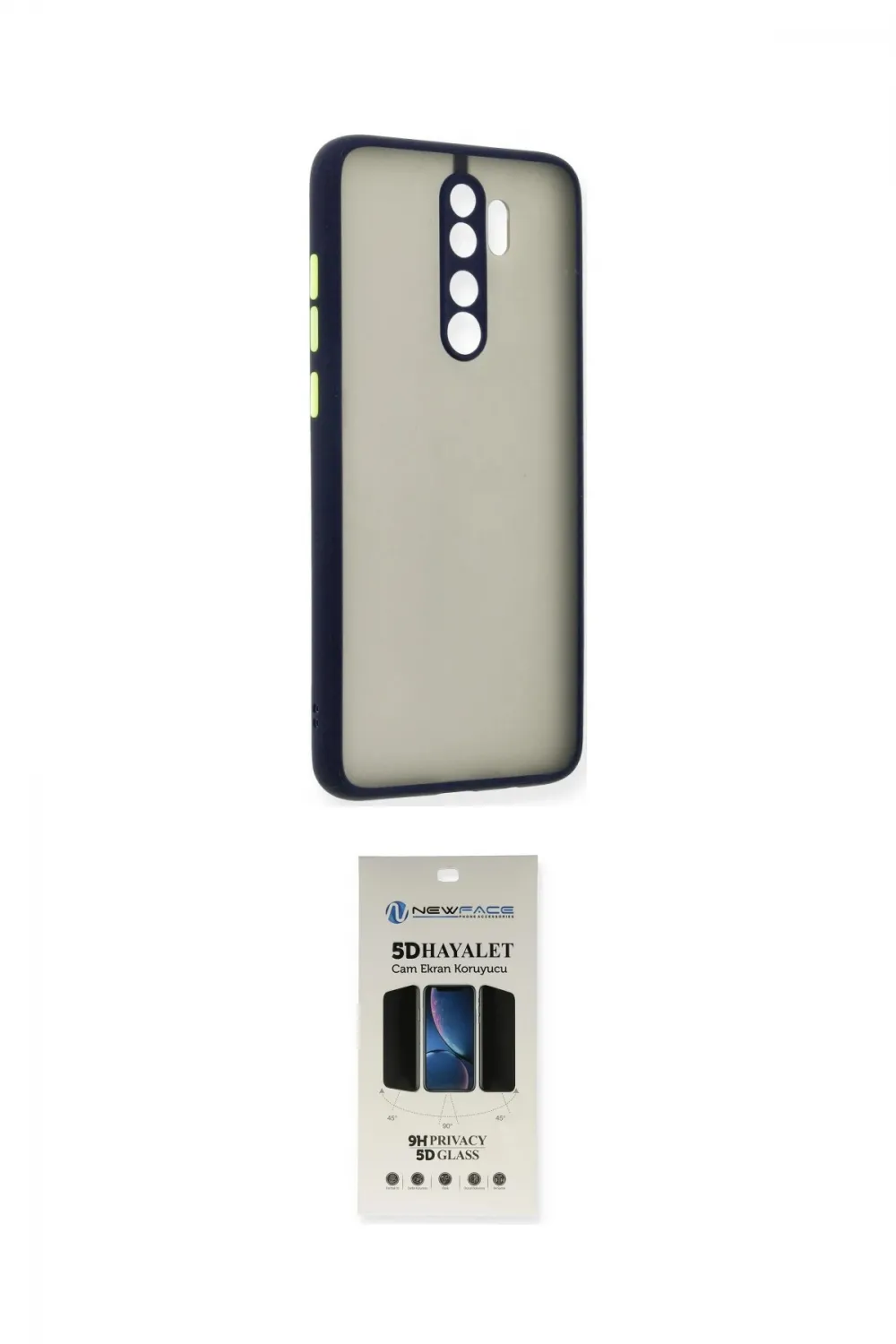 ieg™ Redmi Note 8 Pro Kılıf Ahenk Çizgi Serisi - Siyah 5D Hayalet Cam Ekran Koruyucu