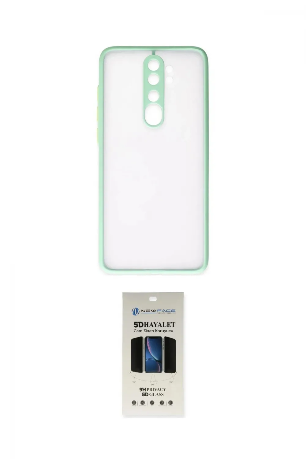 ieg™ Redmi Note 8 Pro Kılıf Ahenk Çizgi Serisi - Siyah 5D Hayalet Cam Ekran Koruyucu