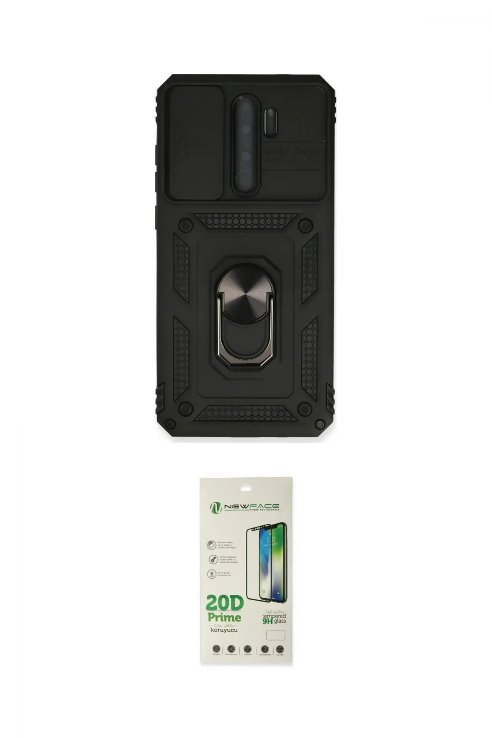 ieg™ Redmi Note 8 Pro Kılıf Ahenk Klasik - Siyah 20D Premium Cam Ekran Koruyucu