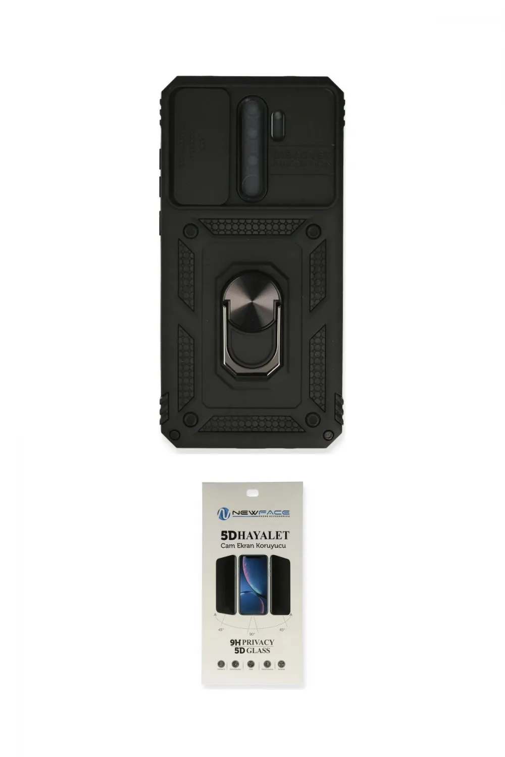 ieg™ Redmi Note 8 Pro Kılıf Ahenk Klasik - Siyah 5D Hayalet Cam Ekran Koruyucu