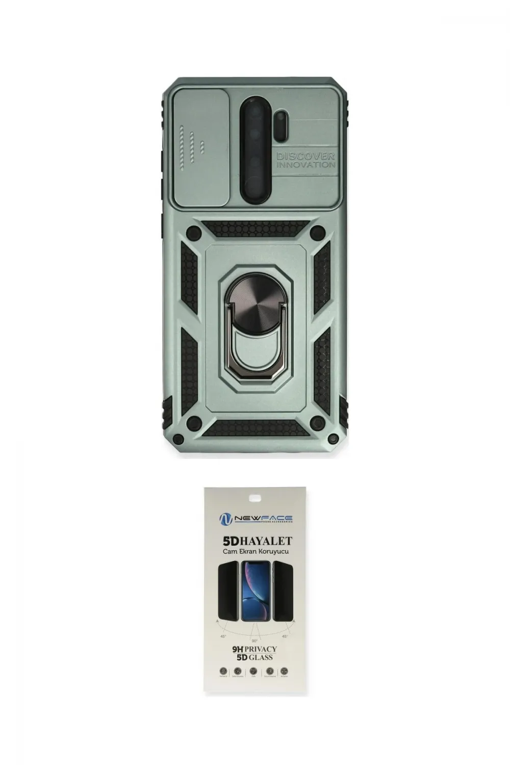 ieg™ Redmi Note 8 Pro Kılıf Ahenk Klasik - Siyah 5D Hayalet Cam Ekran Koruyucu