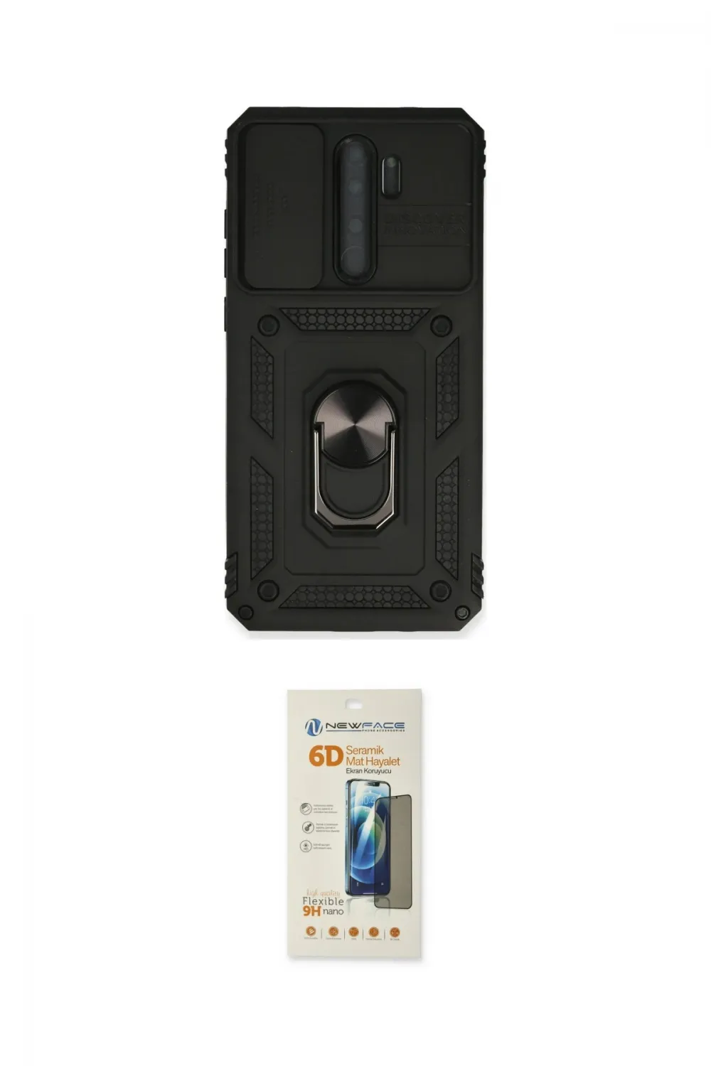 ieg™ Redmi Note 8 Pro Kılıf Ahenk Klasik - Siyah 6D Mat Seramik Hayalet Nano Ekran Koruyucu