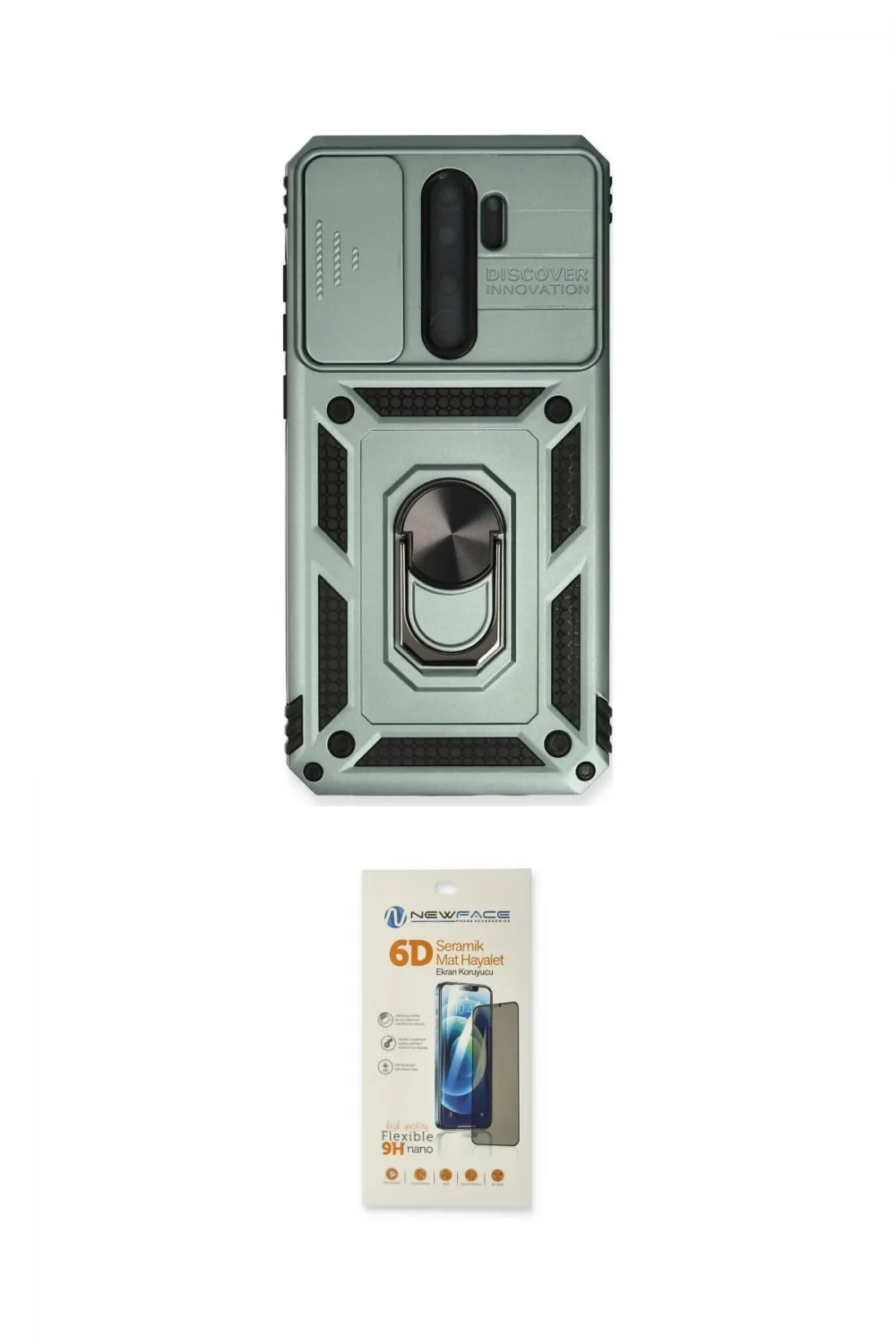 ieg™ Redmi Note 8 Pro Kılıf Ahenk Klasik - Siyah 6D Mat Seramik Hayalet Nano Ekran Koruyucu