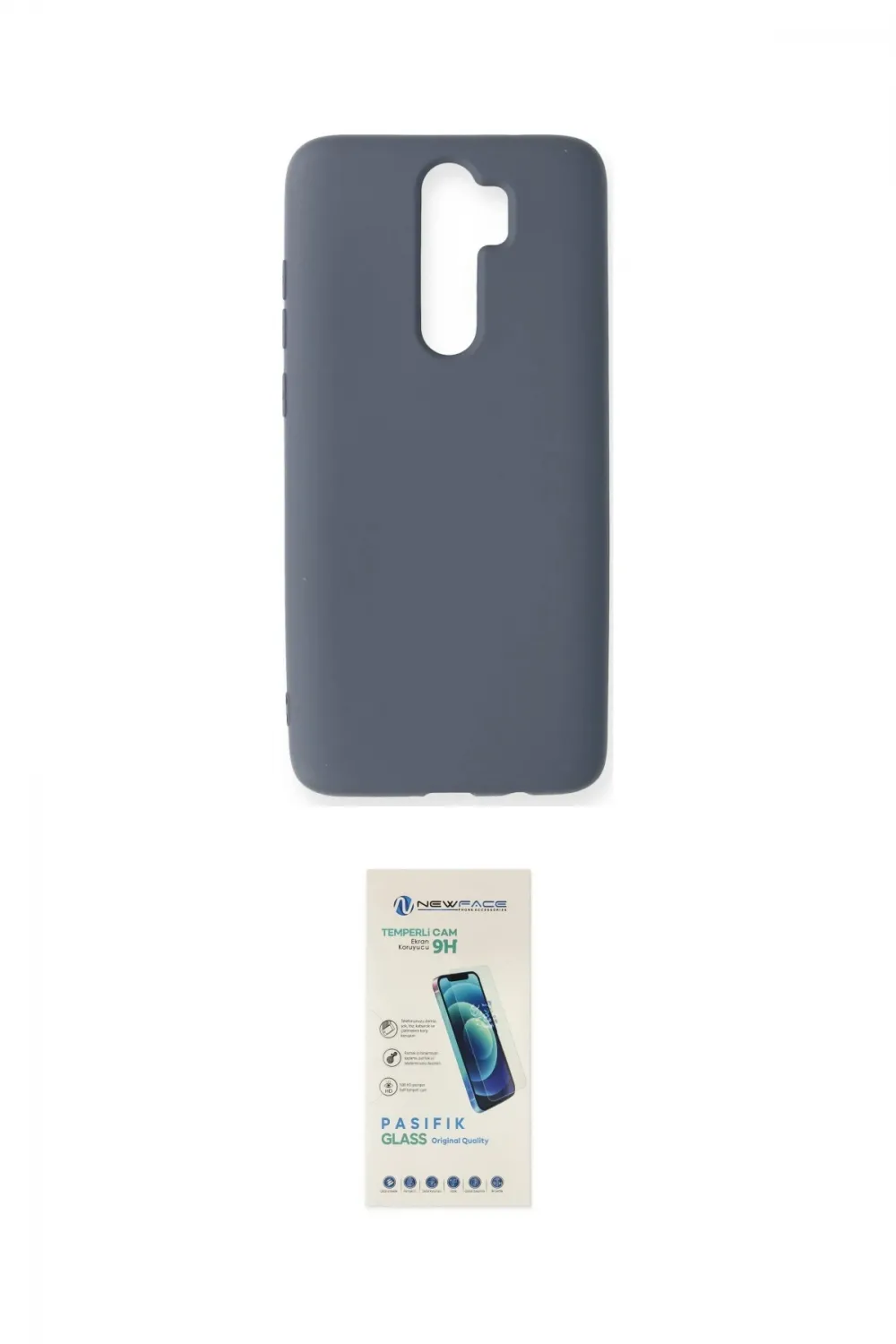 ieg™ Redmi Note 8 Pro Kılıf Ahenk Serisi - Şeffaf Pasifik Cam Ekran Koruyucu