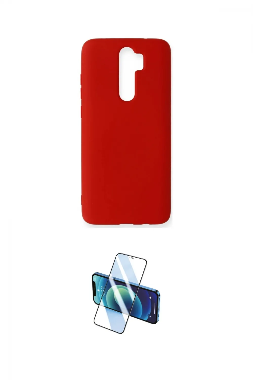 ieg™ Redmi Note 8 Pro Kılıf Ahenk Serisi - Siyah 3D Antistatik Cam Ekran Koruyucu
