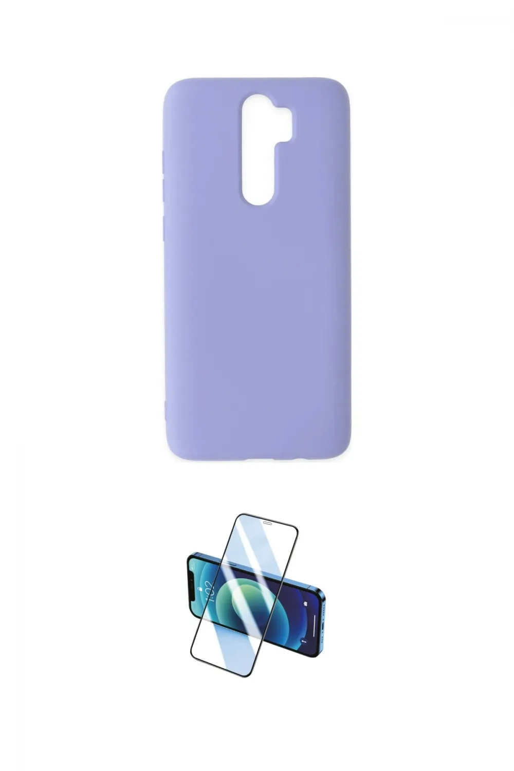 ieg™ Redmi Note 8 Pro Kılıf Ahenk Serisi - Siyah 3D Antistatik Cam Ekran Koruyucu