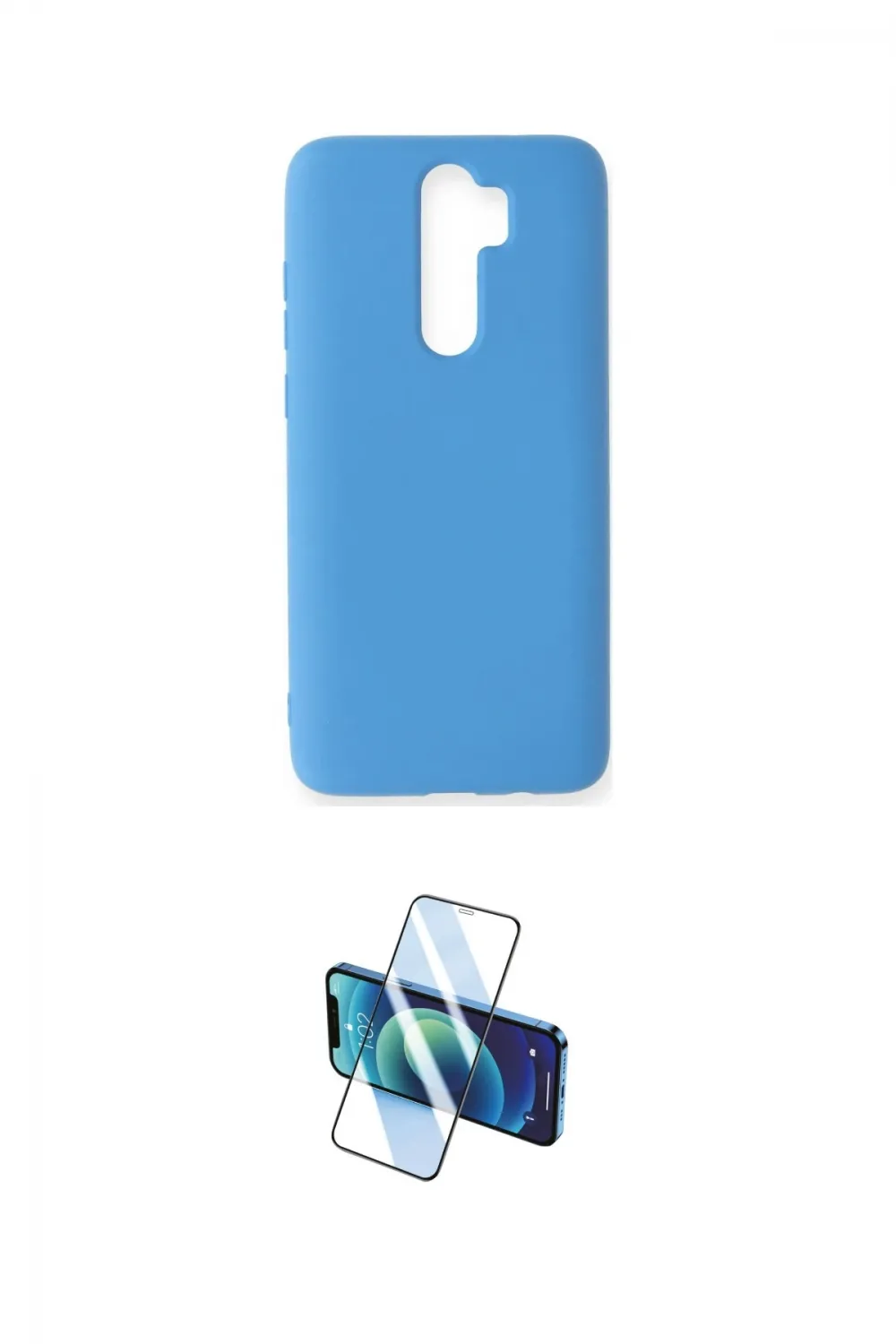 ieg™ Redmi Note 8 Pro Kılıf Ahenk Serisi - Siyah 3D Antistatik Cam Ekran Koruyucu