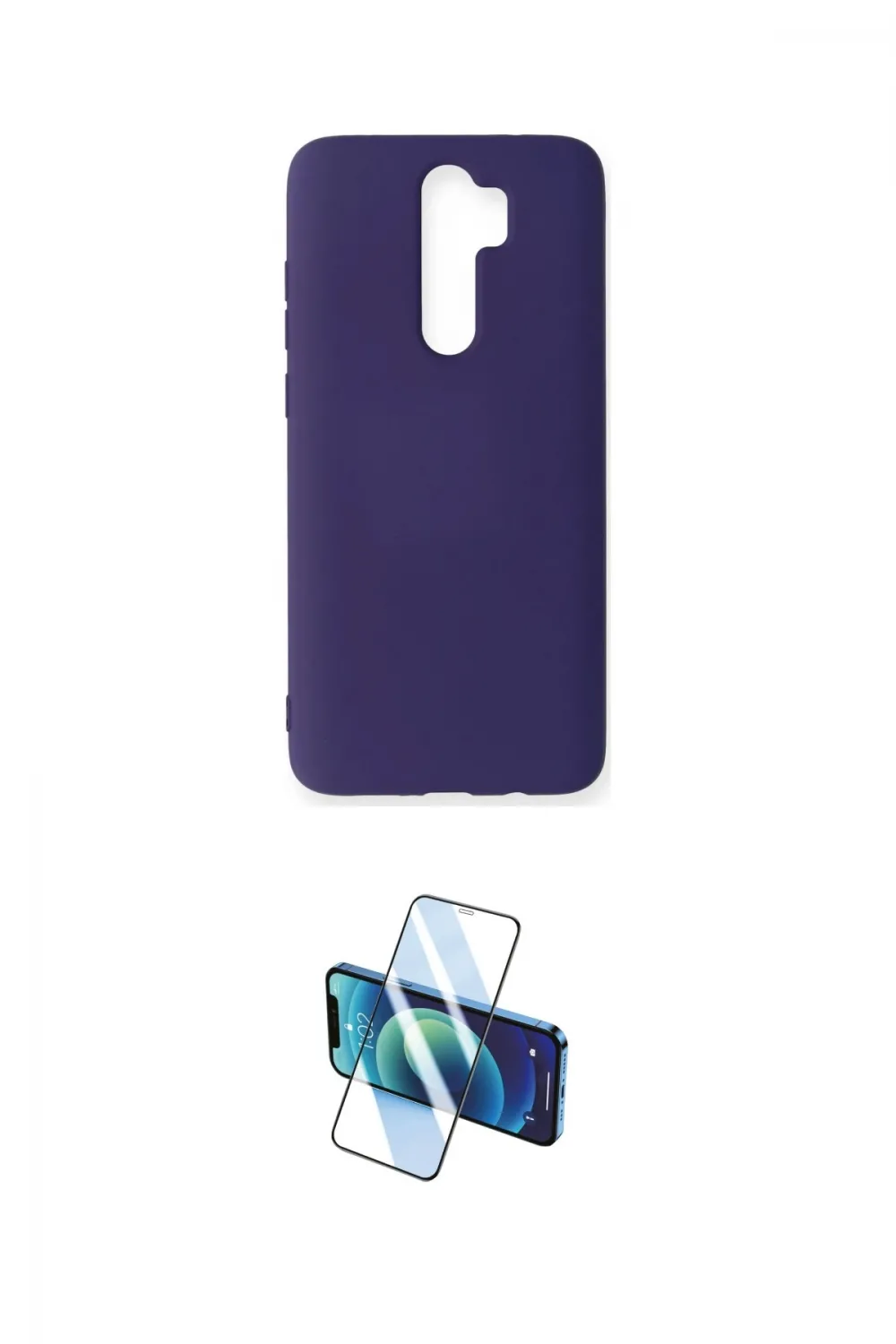 ieg™ Redmi Note 8 Pro Kılıf Ahenk Serisi - Siyah 3D Antistatik Cam Ekran Koruyucu