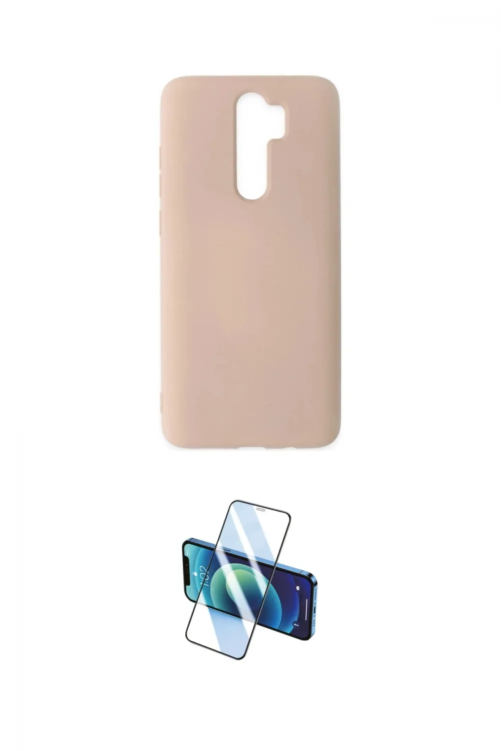 ieg™ Redmi Note 8 Pro Kılıf Ahenk Serisi - Siyah 3D Antistatik Cam Ekran Koruyucu