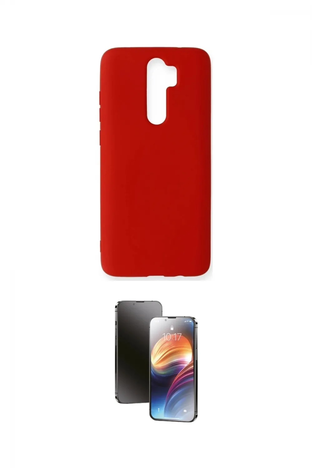 ieg™ Redmi Note 8 Pro Kılıf Ahenk Serisi - Siyah 3D Antistatik Mat Seramik Nano Ekran Koruyucu