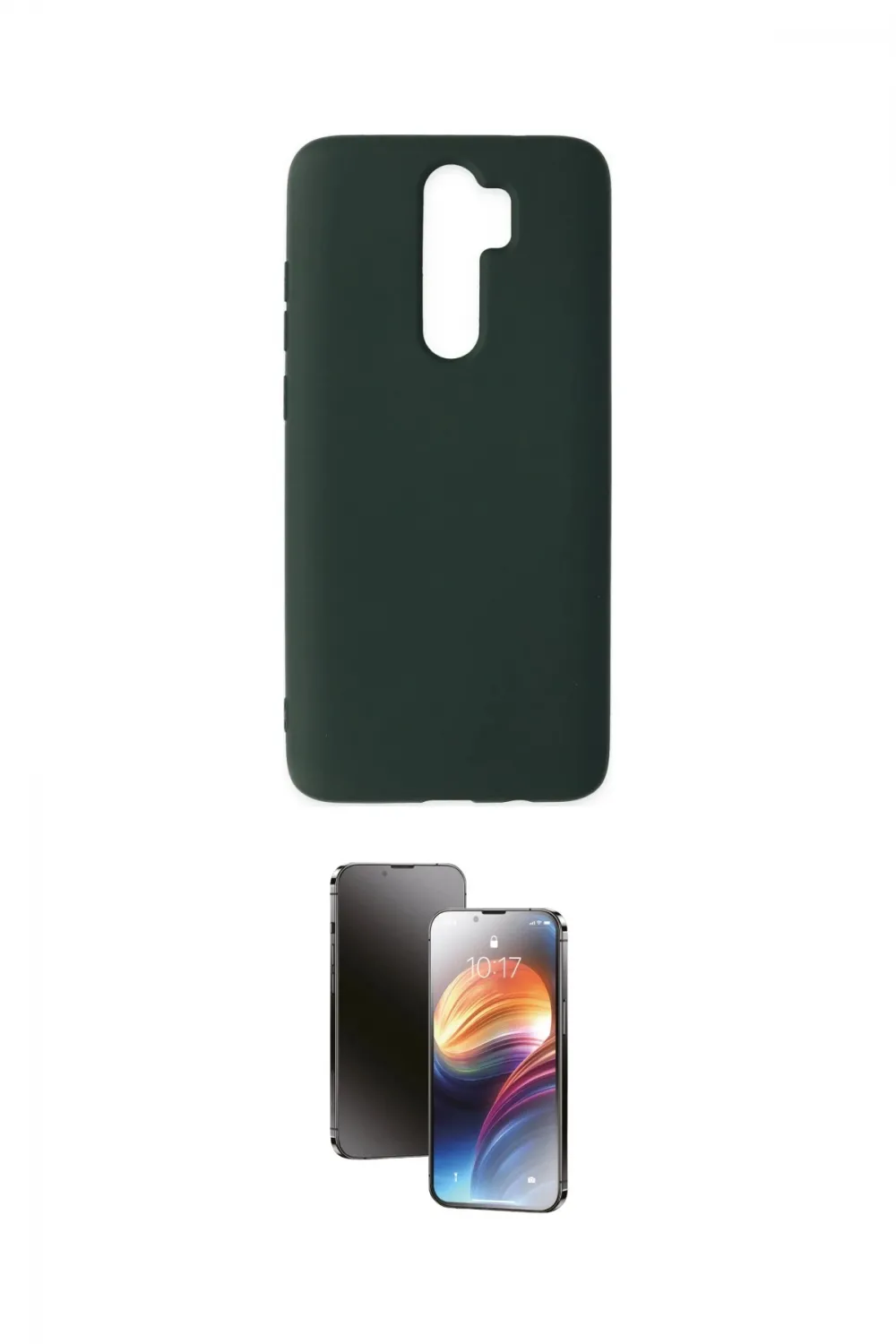 ieg™ Redmi Note 8 Pro Kılıf Ahenk Serisi - Siyah 3D Antistatik Mat Seramik Nano Ekran Koruyucu