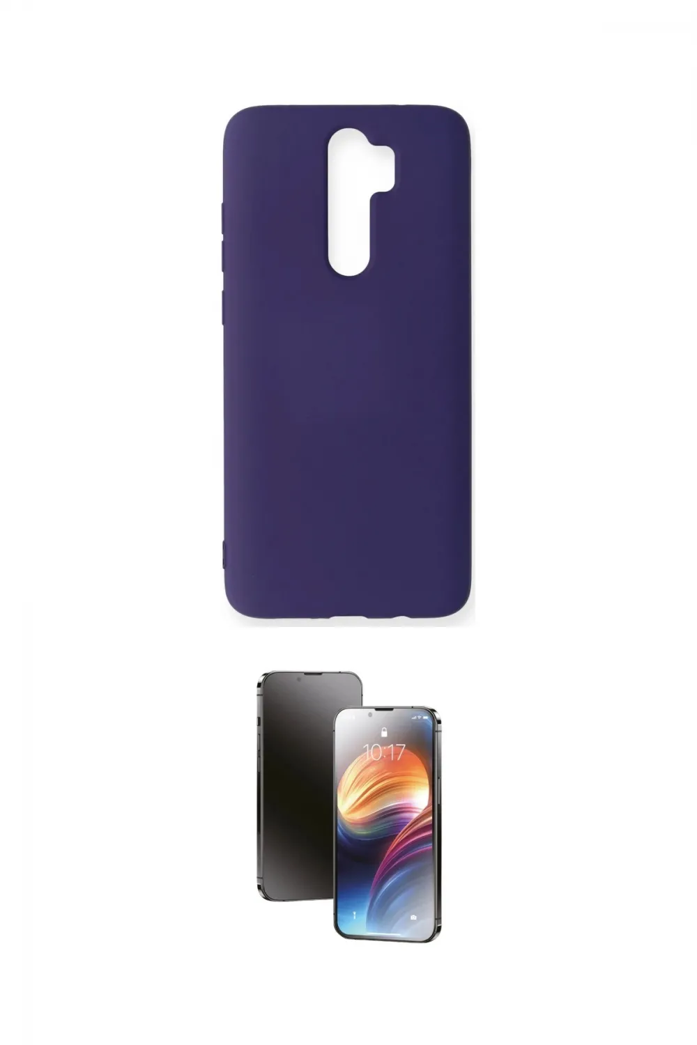 ieg™ Redmi Note 8 Pro Kılıf Ahenk Serisi - Siyah 3D Antistatik Mat Seramik Nano Ekran Koruyucu