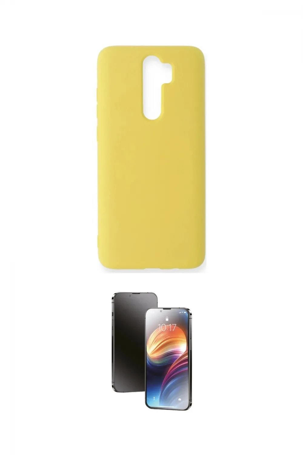 ieg™ Redmi Note 8 Pro Kılıf Ahenk Serisi - Siyah 3D Antistatik Mat Seramik Nano Ekran Koruyucu