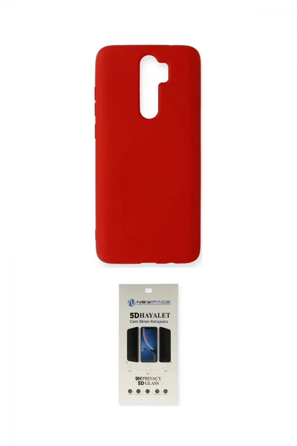 ieg™ Redmi Note 8 Pro Kılıf Ahenk Serisi - Siyah 5D Hayalet Cam Ekran Koruyucu