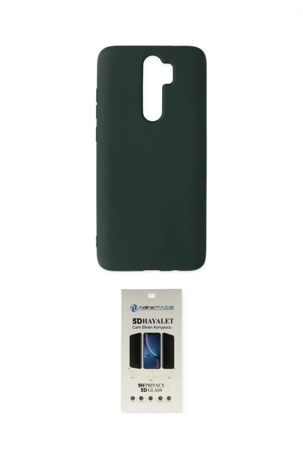 ieg™ Redmi Note 8 Pro Kılıf Ahenk Serisi - Siyah 5D Hayalet Cam Ekran Koruyucu