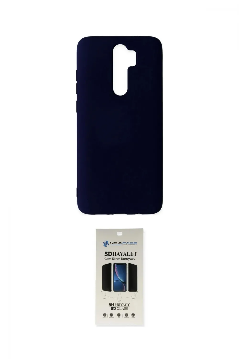 ieg™ Redmi Note 8 Pro Kılıf Ahenk Serisi - Siyah 5D Hayalet Cam Ekran Koruyucu
