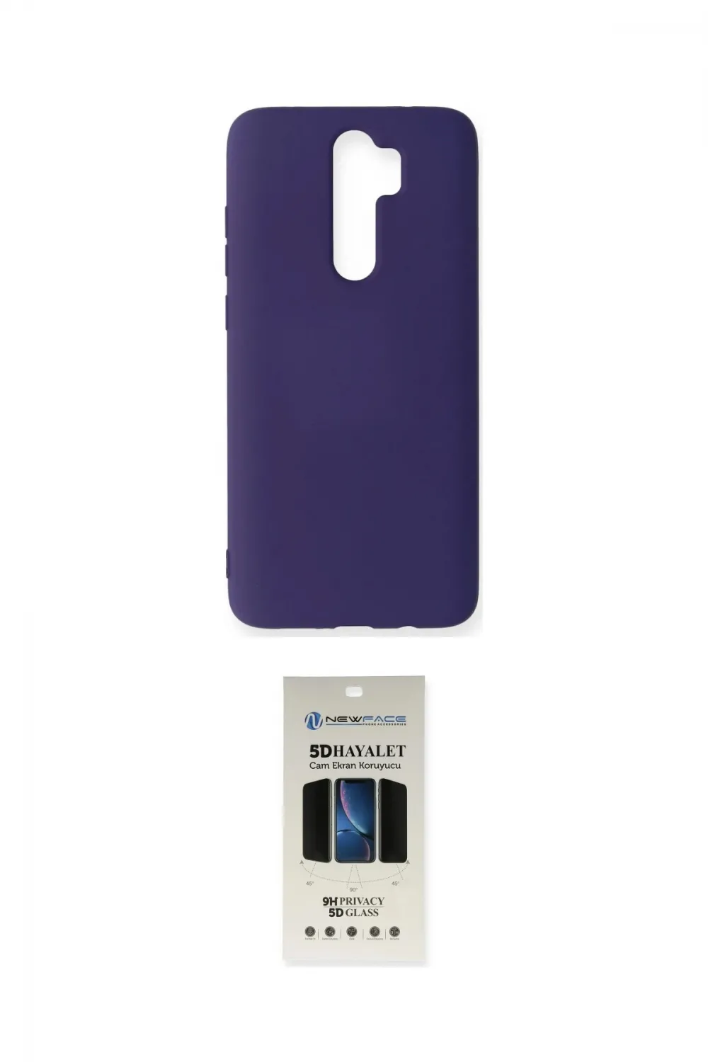 ieg™ Redmi Note 8 Pro Kılıf Ahenk Serisi - Siyah 5D Hayalet Cam Ekran Koruyucu
