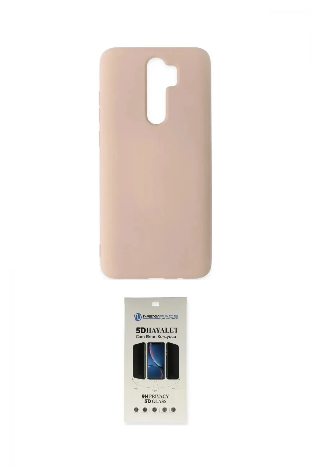 ieg™ Redmi Note 8 Pro Kılıf Ahenk Serisi - Siyah 5D Hayalet Cam Ekran Koruyucu