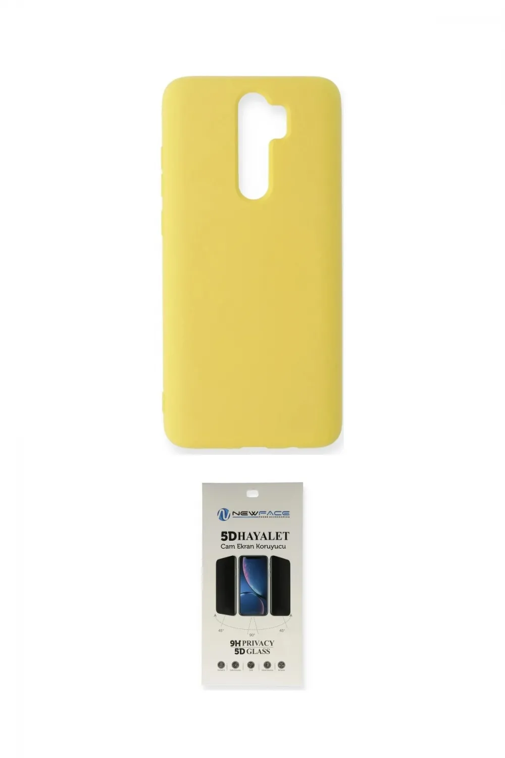 ieg™ Redmi Note 8 Pro Kılıf Ahenk Serisi - Siyah 5D Hayalet Cam Ekran Koruyucu
