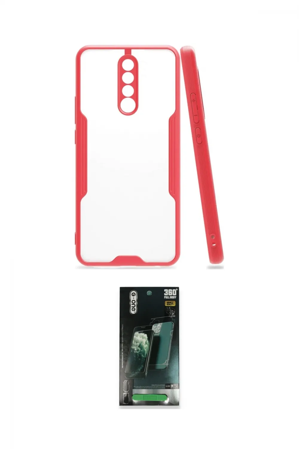 ieg™ Redmi Note 8 Pro Kılıf Atlas Asil Serisi - Şeffaf 360 Full Body Arka Koruyucu