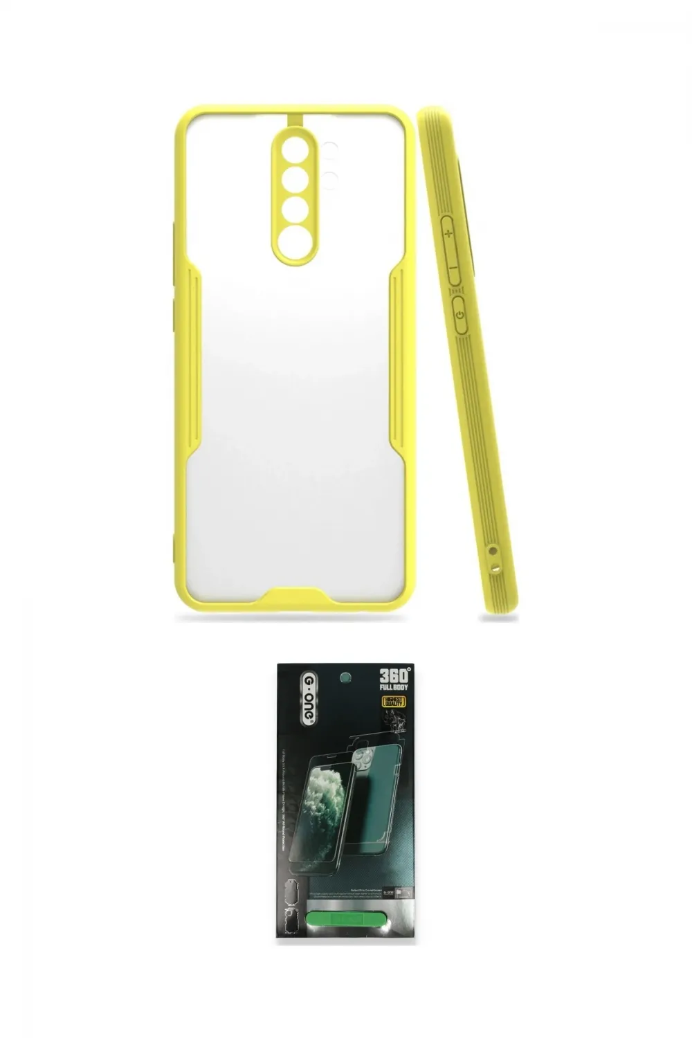 ieg™ Redmi Note 8 Pro Kılıf Atlas Asil Serisi - Şeffaf 360 Full Body Arka Koruyucu