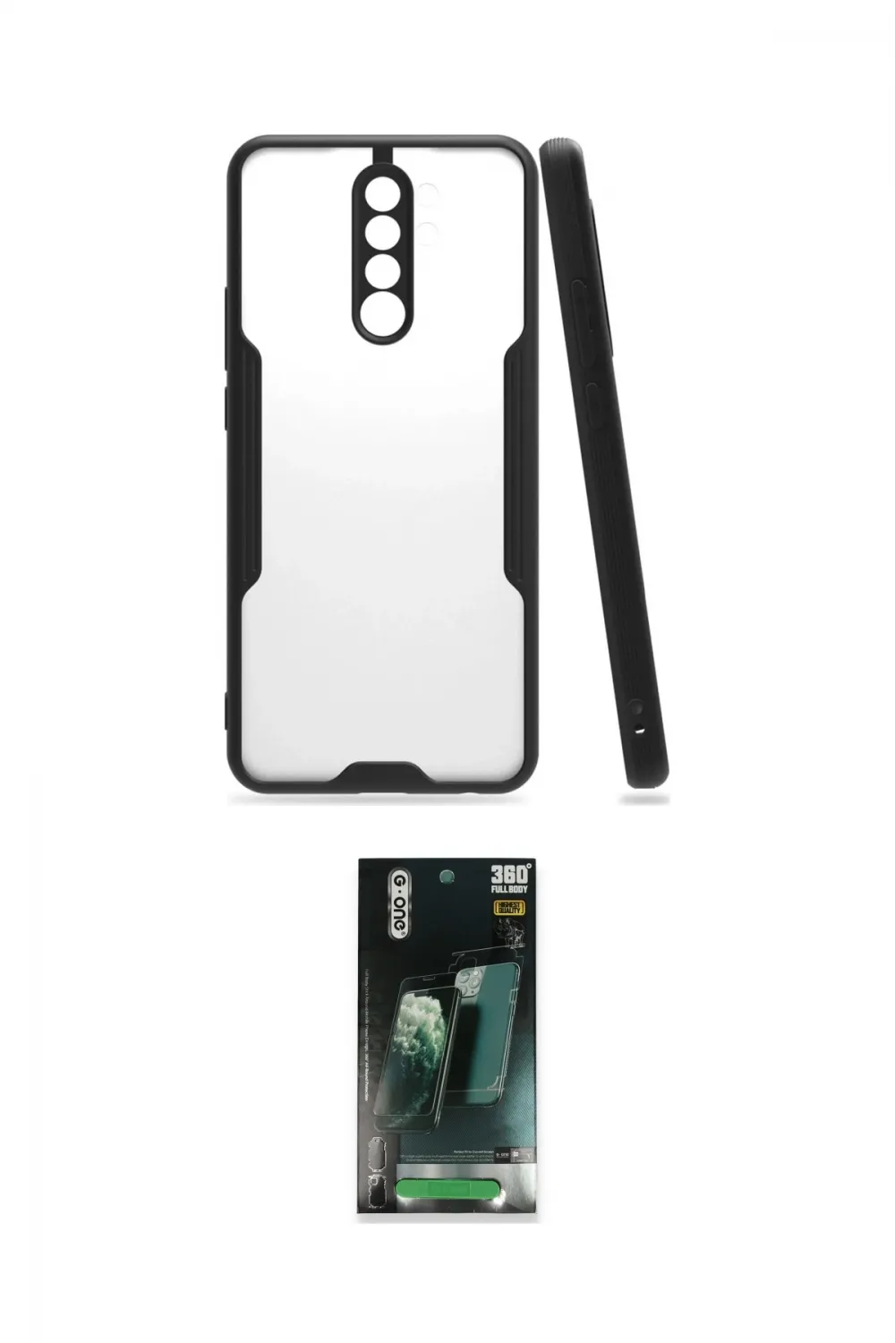 ieg™ Redmi Note 8 Pro Kılıf Atlas Asil Serisi - Şeffaf 360 Full Body Arka Koruyucu