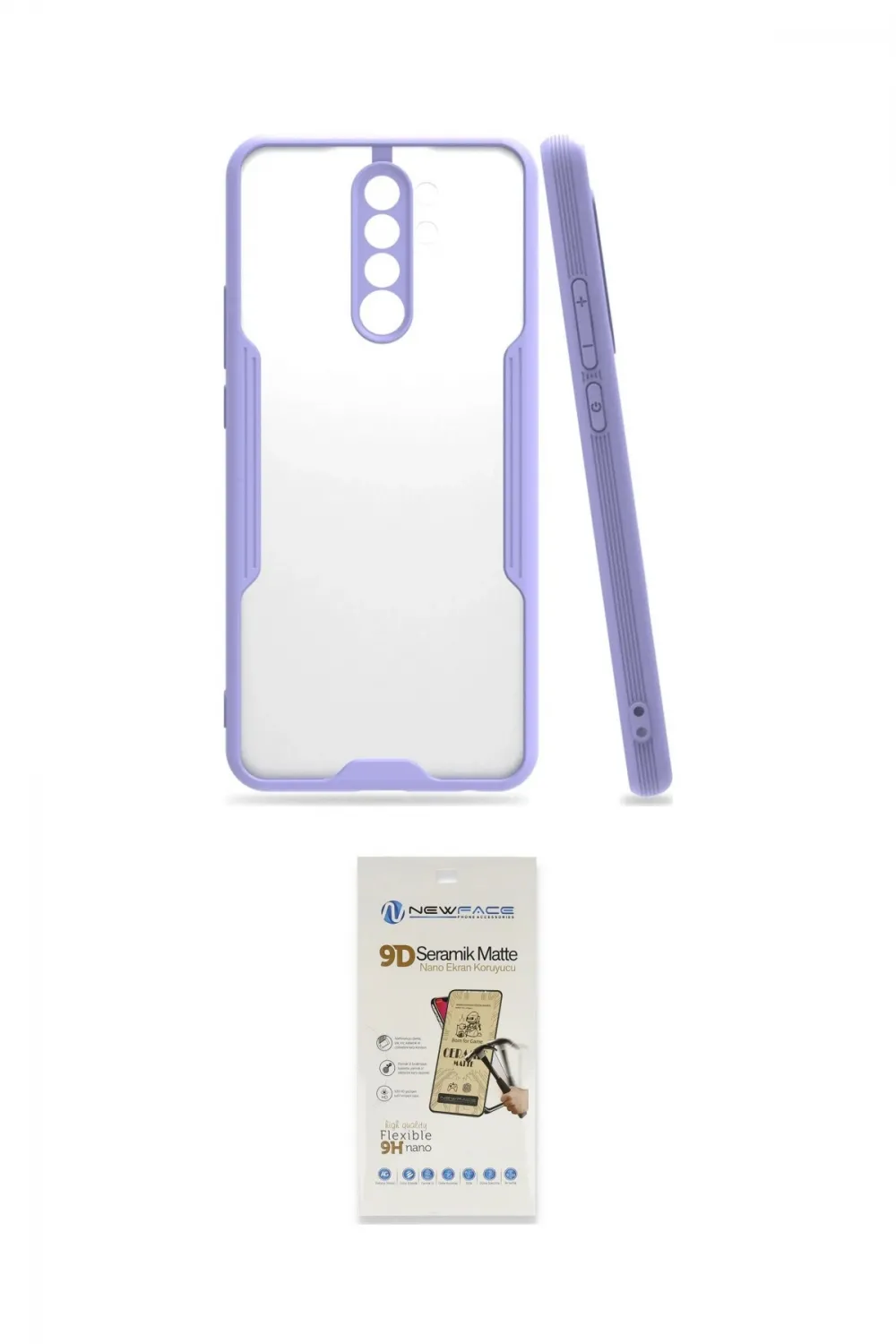 ieg™ Redmi Note 8 Pro Kılıf Atlas Asil Serisi - Siyah Mat Seramik Nano Ekran Koruyucu