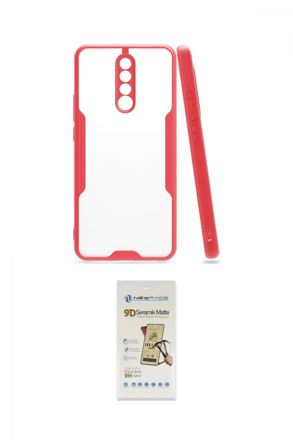 ieg™ Redmi Note 8 Pro Kılıf Atlas Asil Serisi - Siyah Mat Seramik Nano Ekran Koruyucu