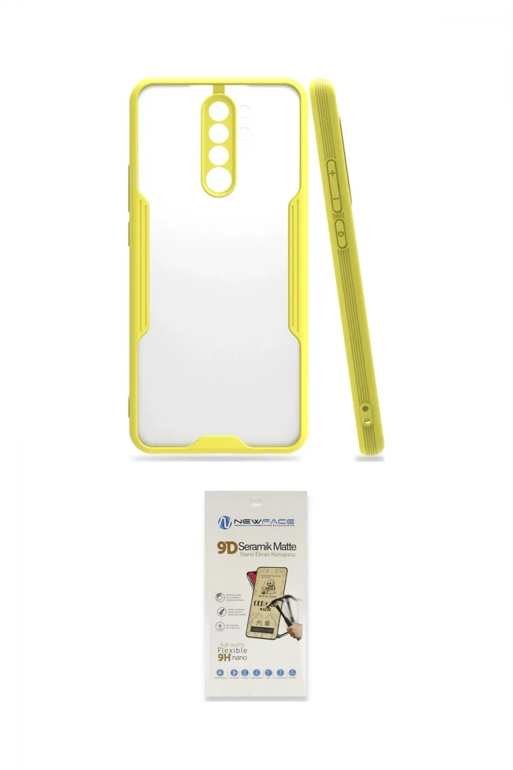 ieg™ Redmi Note 8 Pro Kılıf Atlas Asil Serisi - Siyah Mat Seramik Nano Ekran Koruyucu