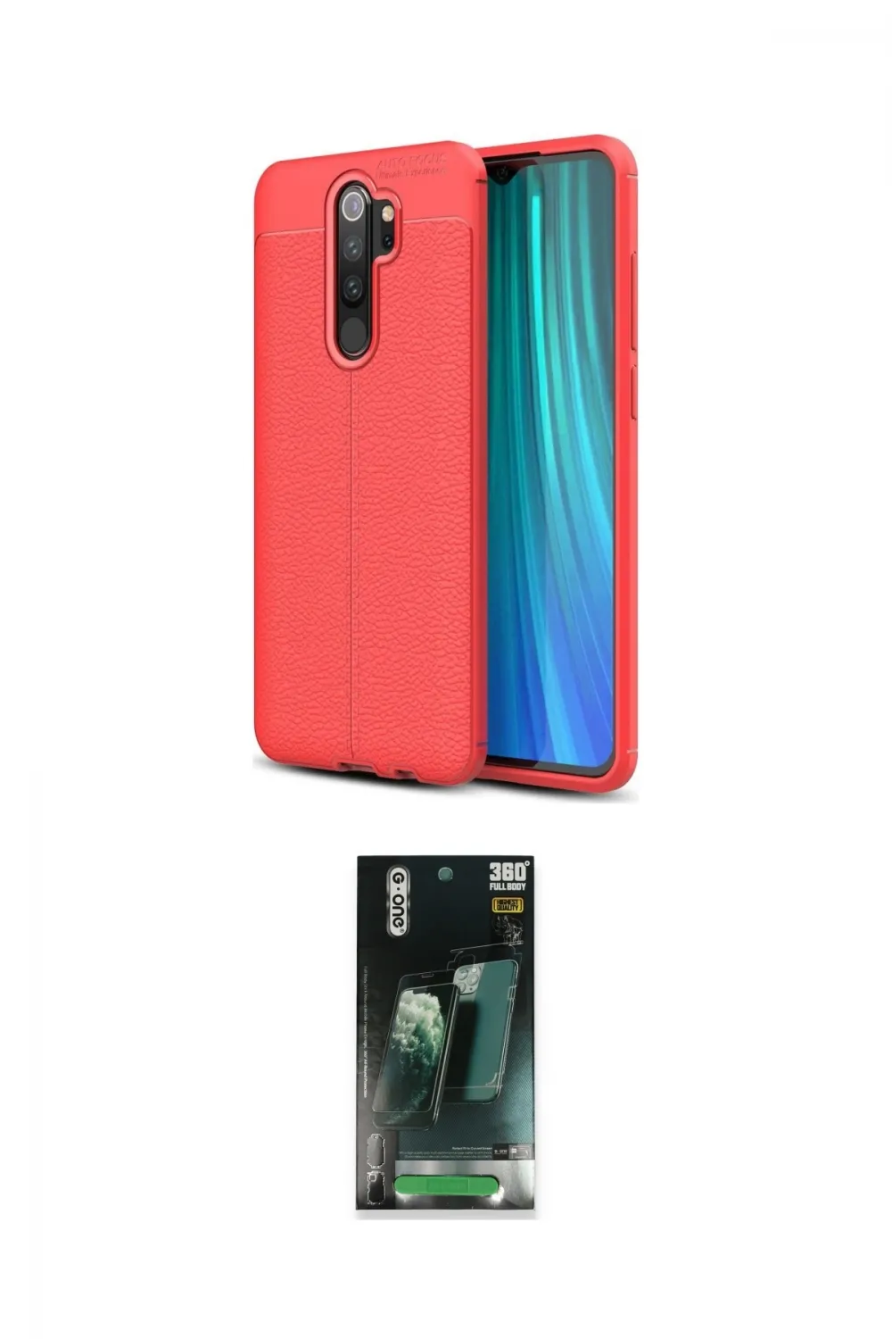 ieg™ Redmi Note 8 Pro Kılıf Doruk Klasik Özel Seri - Şeffaf 360 Full Body Arka Koruyucu