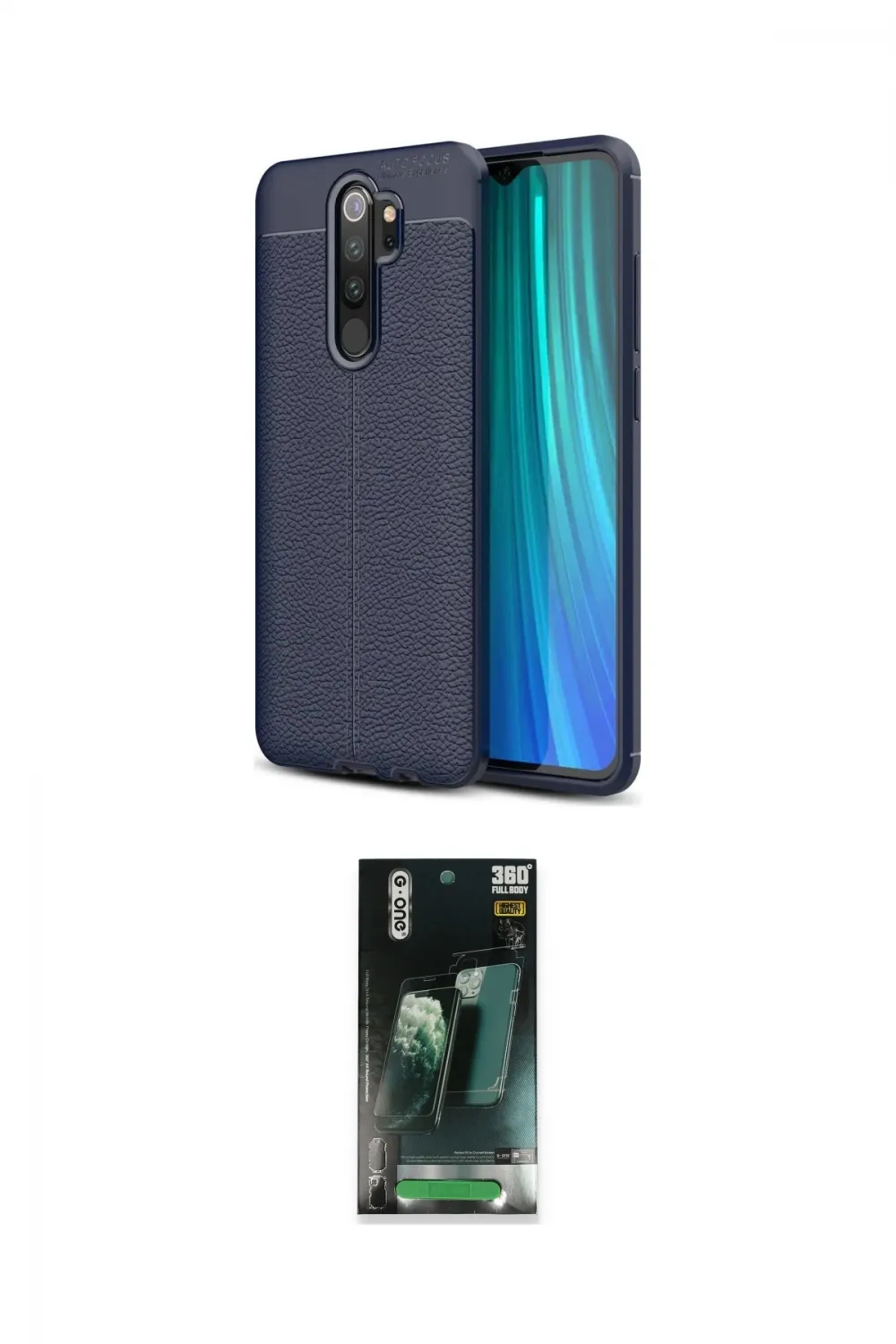 ieg™ Redmi Note 8 Pro Kılıf Doruk Klasik Özel Seri - Şeffaf 360 Full Body Arka Koruyucu