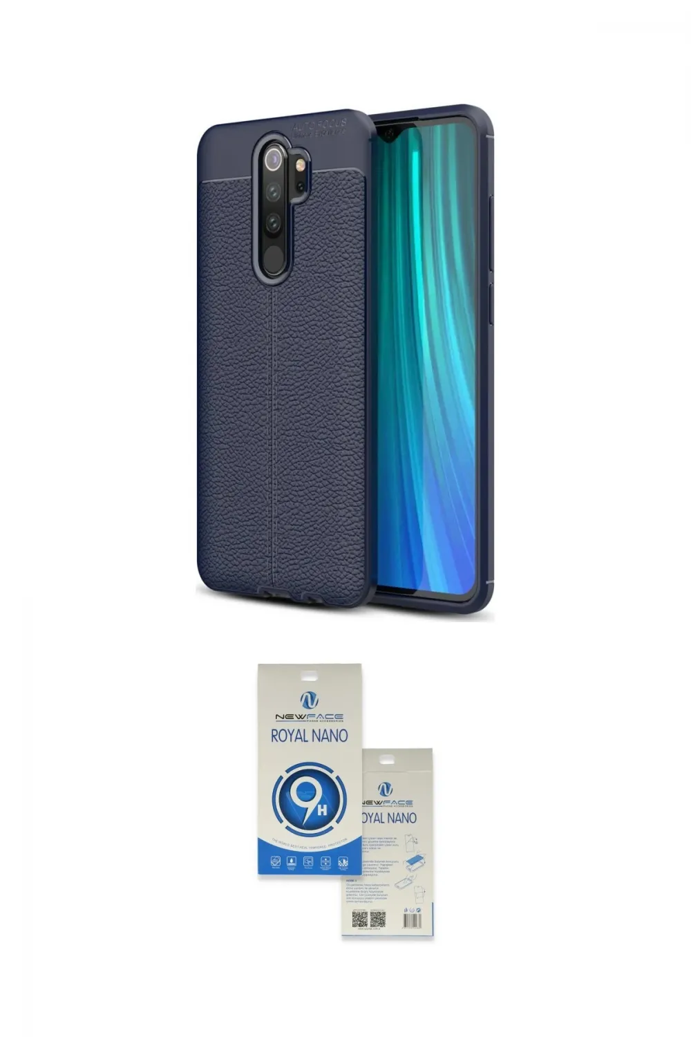 ieg™ Redmi Note 8 Pro Kılıf Doruk Klasik Özel Seri - Şeffaf Royal Nano Ekran Koruyucu