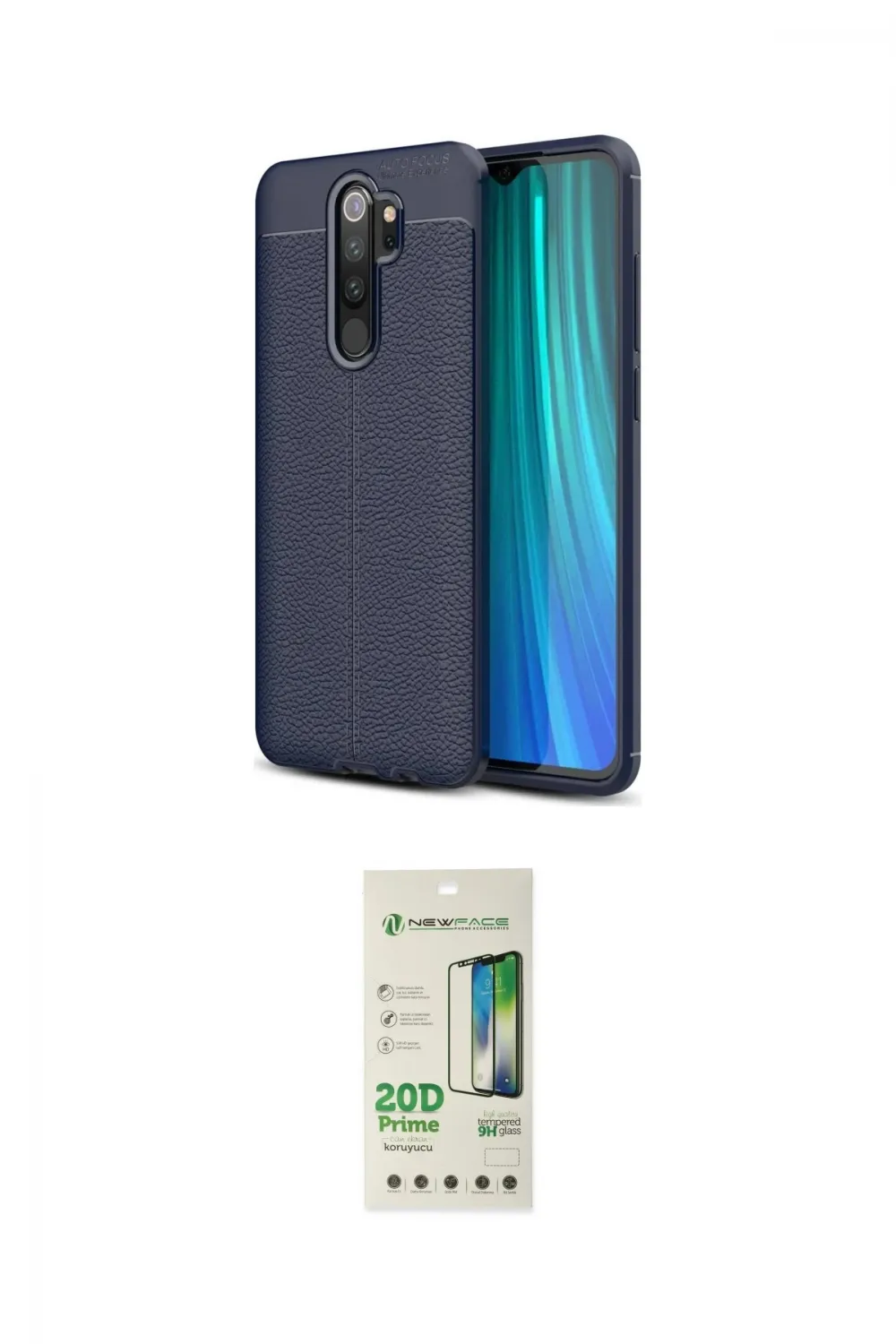 ieg™ Redmi Note 8 Pro Kılıf Doruk Klasik Özel Seri - Siyah 20D Premium Cam Ekran Koruyucu