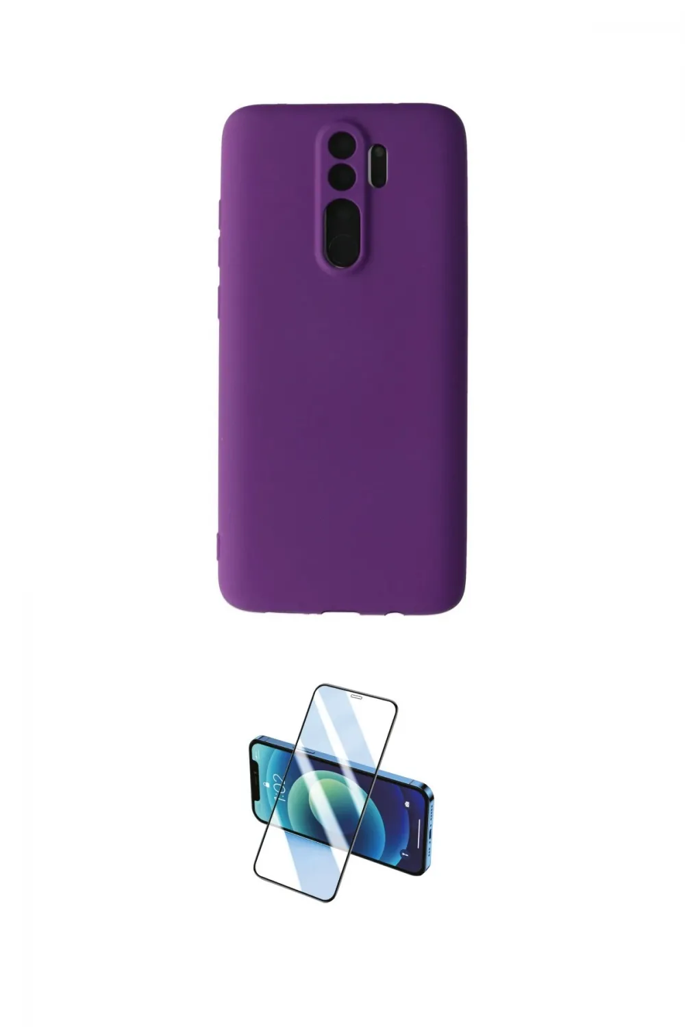 ieg™ Redmi Note 8 Pro Kılıf Kozmos Yansıma Özel Seri - Siyah 3D Antistatik Cam Ekran Koruyucu