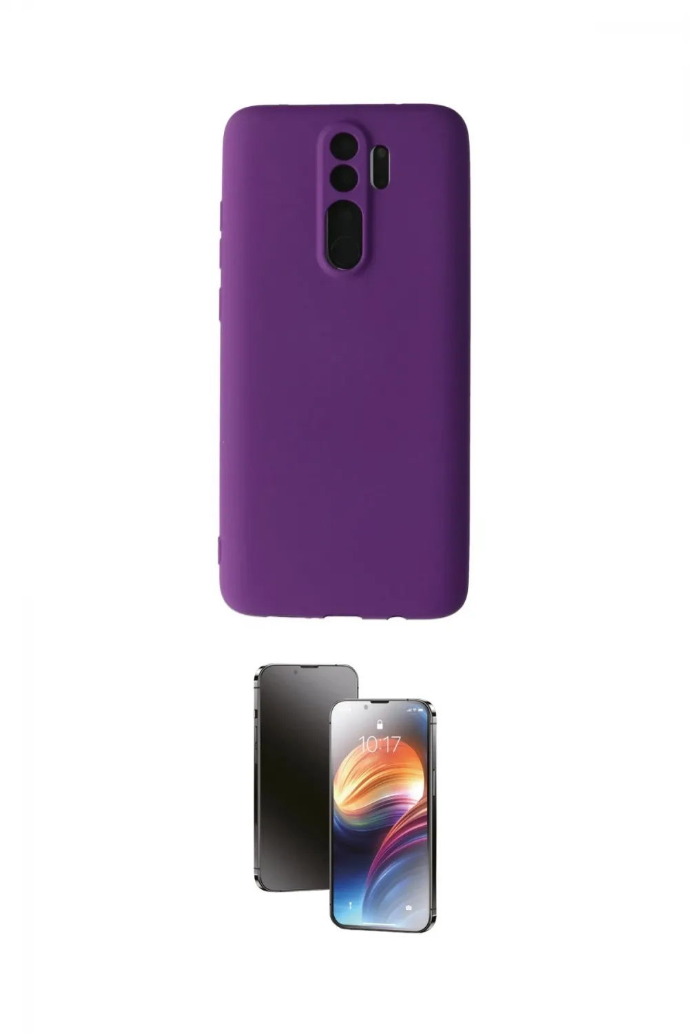ieg™ Redmi Note 8 Pro Kılıf Kozmos Yansıma Özel Seri - Siyah 3D Antistatik Mat Seramik Nano Ekran Koruyucu