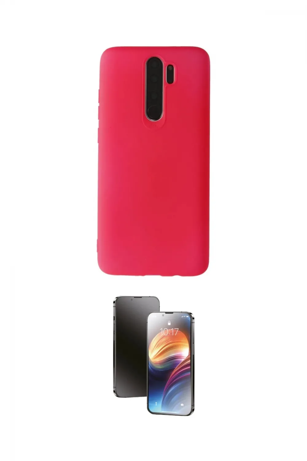 ieg™ Redmi Note 8 Pro Kılıf Kozmos Yansıma Özel Seri - Siyah 3D Antistatik Mat Seramik Nano Ekran Koruyucu